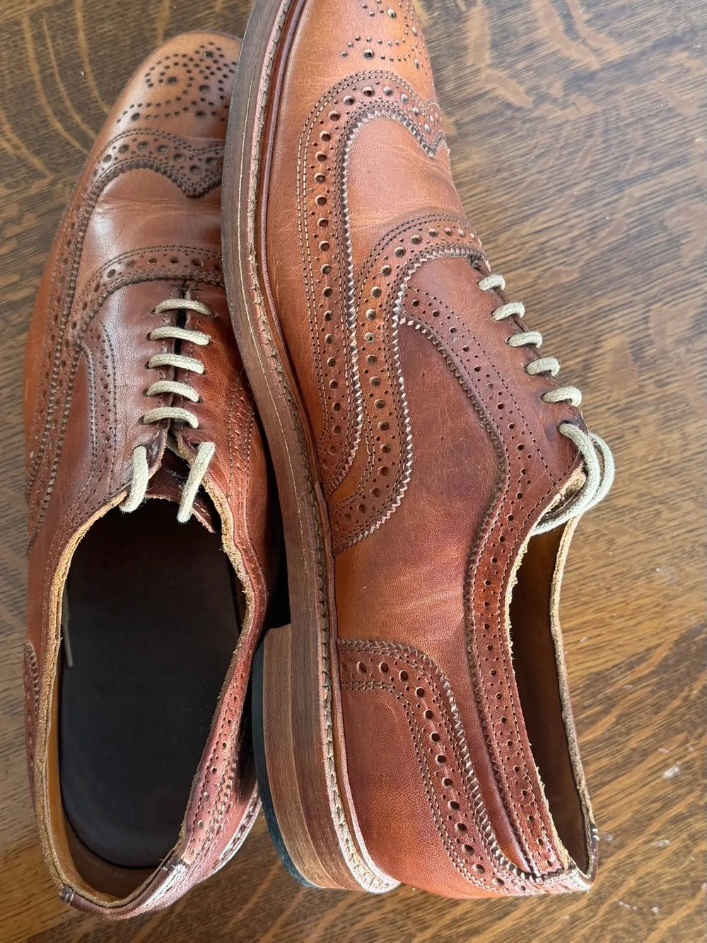 Allen Edmonds McTavish 4035 Brown Leather Wingtip Oxford Men’s 12 D Made in USA
